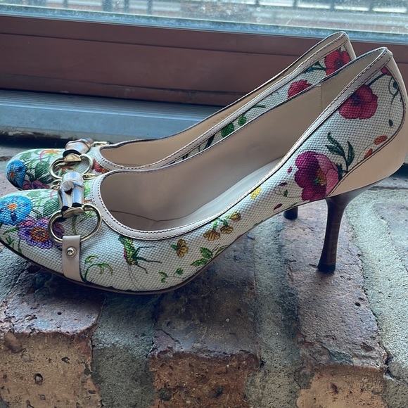 Gucci Floral Horsebit Heel Sz 9 - Picture 12 of 15
